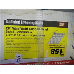 BOX OF GRIPRITE 2-3/8" WIRE WELD CLIP HEADS