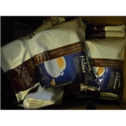 BOX OF COFFE AND JUICE MIX