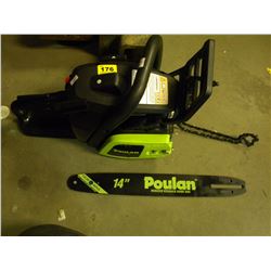 POULAN 14" GAS CHAINSAW WITH BAR AND CHAIN