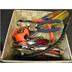 BASKET OF MISC PLYERS/TOOLS
