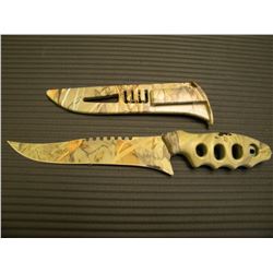 NEW GREEN CAMO HUNTING KNIFE