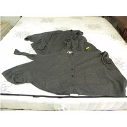 2 NEW GREY LOOSE FIT ROXY X-SMALL WOOL HOODIES