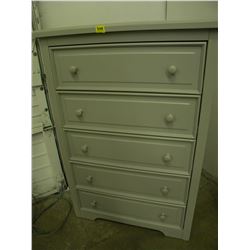 GREY 5 DRAWER DRESSER
