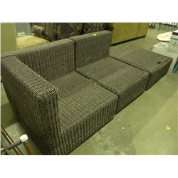 3 PIECE WICKER PATIO SET