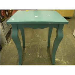 SMALL BLUE END TABLE