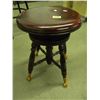 Image 1 : MAHOGANY CLAW FOOT PIANO STOOL