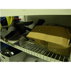 LOT OF RUBBER BOOTS/CONTAINERS