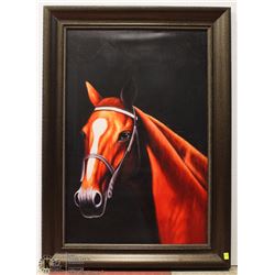 FRAMED CANVAS HORSE PRINT 42 X 30