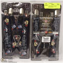 2 NEW  DEATHNOTE ANIME SUSPENDERS WITH
