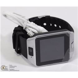 NEW BLACK AND STAINLESS STEEL BLUETOOTH SMARTWATCH