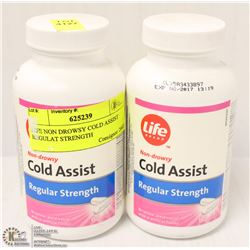 LOT OF 2 LIFE NON DROWSY COLD ASSIST REGULAR