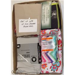 FLAT OF 6 PAIR OF MISC STANDARD PILLOW CASES