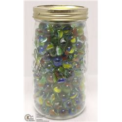LARGE JAR OF VINTAGE MARBLES