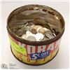 Image 1 : 150+ WORLD COINS IN METAL TIN