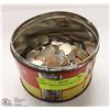 Image 1 : 150+ WORLD COINS IN METAL TIN