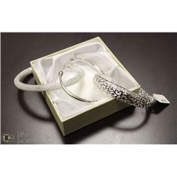 3 SILVER PLATED BRACELETS IN ASST STYLES