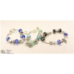 3 PANDORA STYLE BRACELETS