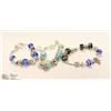 Image 1 : 3 PANDORA STYLE BRACELETS