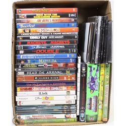 BOX OF ASSORTED DVD'S INCLUDING SEASONS AND MORE