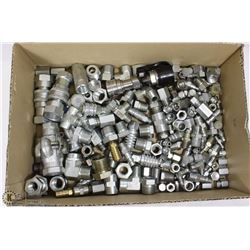 FLAT OF ASSORTED CONNECTORS, VALVES AND MORE