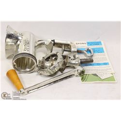 SPONG MANUAL TABLE MOUNT MEAT GRINDER