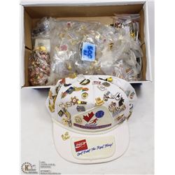 SHOEBOX FULL OF ASSORTED COLLECTOR PINS