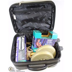 SUITCASE WITH WEIGHTS AND EXERCISE ITEMS