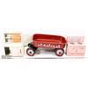Image 1 : BOX OF VINTAGE  CHILDRENS TOYS INCL WAGON, KITCHEN