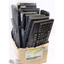 BOX WITH 14 PC KEYBOARDS - MOSTLY WORKING