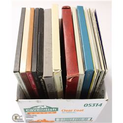 BOX OF RECORDS INCL MANY BOXED SETS INCL ABBA ETC