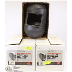 LOT OF 3 JACKSON WELDING HELMET WITH NO GLASS