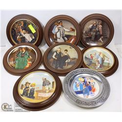 BOX OF 8 COLLECTOR PLATES , SOME WITH FRAMES