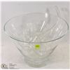 Image 1 : GLASS PUNCH BOWL WITH GLASSES AND LADEL