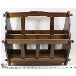 WOODEN MAGAZINE RACK