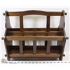 Image 1 : WOODEN MAGAZINE RACK