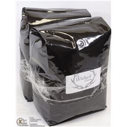 2 BAGS OF 5LB WICKED COFFEE BEANS