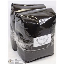 2 BAGS OF 5LB WICKED COFFEE BEANS