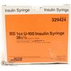 Image 1 : BOX OF 100  INSULIN SYRINGE 1CC 28G 1/2