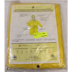 HI-VIS YELLOW RAINSUIT WITH HOOD SIZE 5XL
