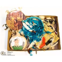 FLAT OF ASSORTED NATIVE AMERICAN ITEMS, INCL DREAM