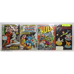 4 COMIC BOOK DISPLAY INCL CAPTAIN AMERICA #236,