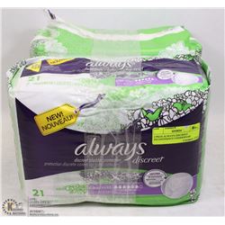 2 PKGS ALWAYS DISCREET INCONTINENCE UNDERWEAR