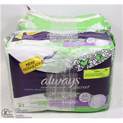 2 PKGS ALWAYS DISCREET INCONTINENCE UNDERWEAR