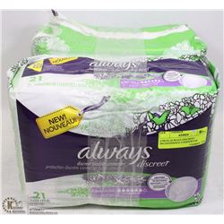 2 PKGS ALWAYS DISCREET INCONTINENCE UNDERWEAR
