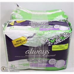 2 PKGS ALWAYS DISCREET INCONTINENCE UNDERWEAR