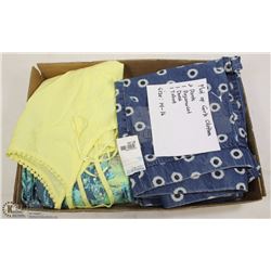 FLAT OF GIRS CLOTHES, 2 PANTS, PJ SET, DRESS,