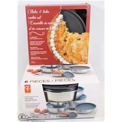 NEW 6PC STAINLESS STEEL MIXING BOWLS AND COOKIE ST