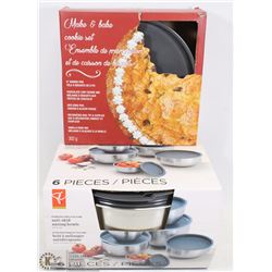 NEW 6PC STAINLESS STEEL MIXING BOWLS AND COOKIE ST