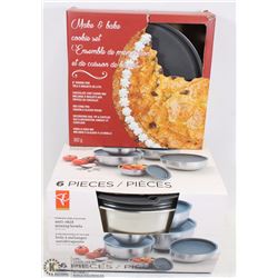 NEW 6PC STAINLESS STEEL MIXING BOWLS AND COOKIE ST