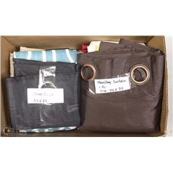 BOX OF 18PC. ASSORTED CURTAINS